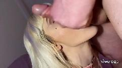 Teenager interracial cuckold creampie and swallow final